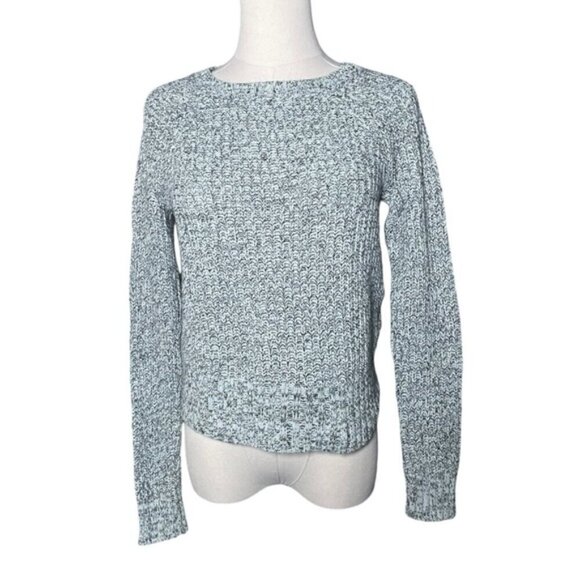 American Eagle XS Knit Sweater Fall Green Knitted Crop Tops Shirt Cottagecore AE - Picture 1 of 11